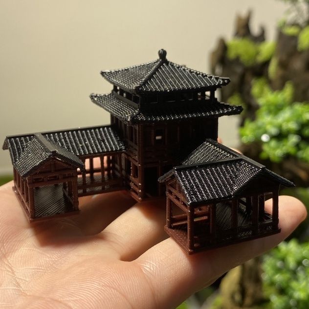 Planted Aquarium Models - البلاستيك النمط الصيني القديم المعماري نموذج